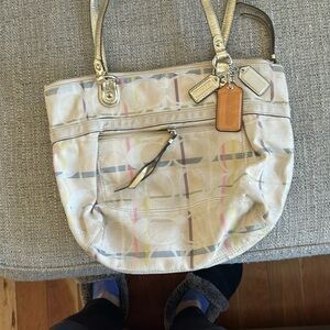 Coach Beige and Gold Women's Bag